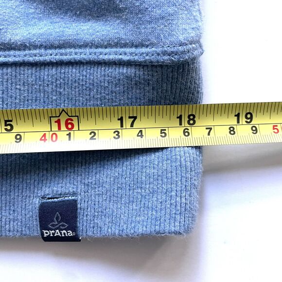 PrAna Men’s Organic Cotton Recycled Poly Blend Sweatshirt Light Blue - Picture 7 of 10